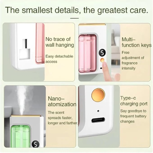 Automatic Aromatherapy Diffuser-Smart Wall-Mounted Essential Oil Diffuser (Color : Shangri-La) - Image 5