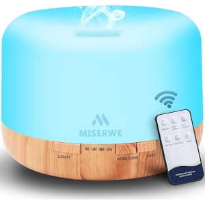 500ML Essential Oil Diffuser – Remote Control Aromatherapy Humidifier with Timer & Auto Shut Off