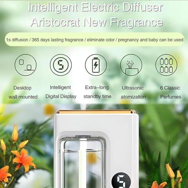 Automatic Aromatherapy Diffuser-Smart Wall-Mounted Essential Oil Diffuser (Color : Shangri-La) - Image 2