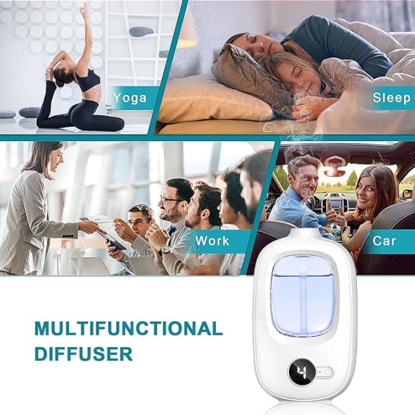 Bluebell Aroma Oils Refill, Wall Diffuser – Rechargeable Essential Oil Humidifier with 4 Mist Modes - Image 7