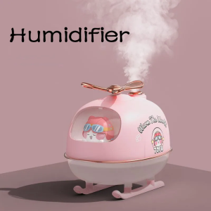 USB Mini Helicopter Air Humidifier Aroma Diffuser with Warm Light For Office Home Room Fragrance Ultrasonic Mist Maker Fogger